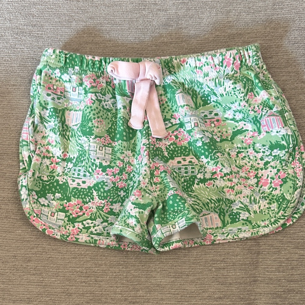 The Beaufort Bonnet Company Green and Pink Kids Shorts